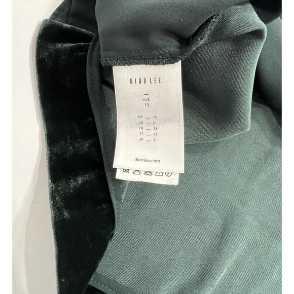 Dion Lee Silk Velvet Fine Line Cami Top in Deep Green - Picture 5 of 5